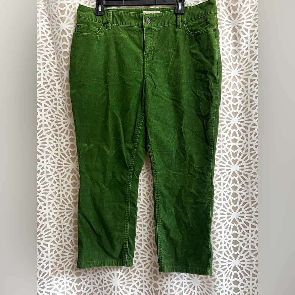 Vintage L.L. Bean Green Corduroy Pants 14p